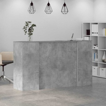 vidaXL Γραφείο υποδοχής 180x50x103,5cm Επεξεργασμένο Ξύλο 1 τεμ.