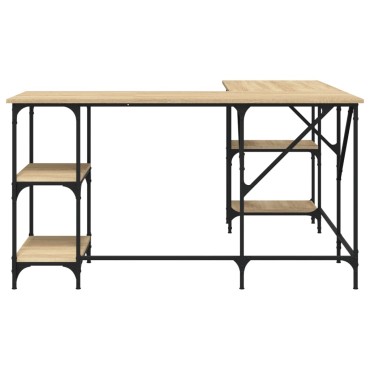 vidaXL Γραφείο Sonoma Δρυς 139x139x75cm από Επεξεργασμένο Ξύλο 1 τεμ.