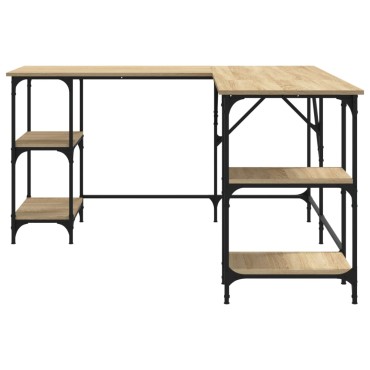 vidaXL Γραφείο Sonoma Δρυς 139x139x75cm από Επεξεργασμένο Ξύλο 1 τεμ.