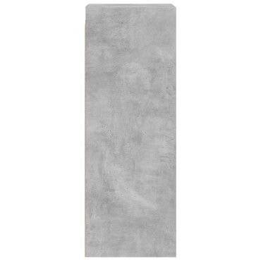 vidaXL Ντουλάπι Τοίχου Γκρι Σκυροδ. 35x37x100cm με Γυάλινες Πόρτες 1 τεμ.