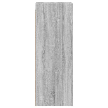 vidaXL Ντουλάπι Τοίχου Sonoma Γκρι 35x37x100cm με Γυάλινες Πόρτες 1 τεμ.