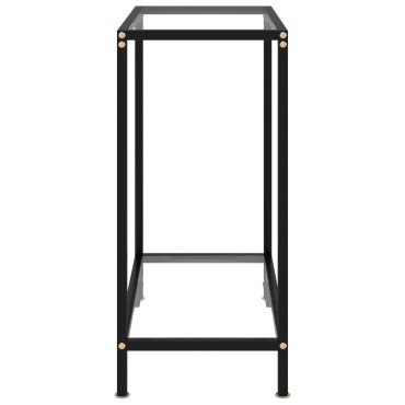 vidaXL Τραπέζι Κονσόλα Διαφανές 60x35x75cm από Ψημένο Γυαλί 1 τεμ.