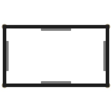 vidaXL Τραπέζι Κονσόλα Διαφανές 60x35x75cm από Ψημένο Γυαλί 1 τεμ.