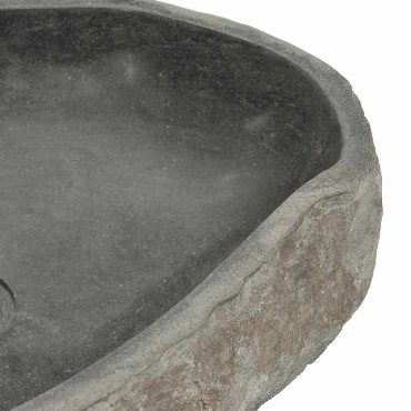 vidaXL Νιπτήρας River Stone Οβάλ (45-53)x(34-41) εκ.