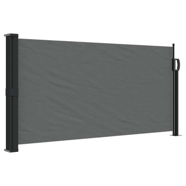 vidaXL Πλαϊνή Τέντα Αναδιπλούμενη Ανθρακί 100x500 εκ.