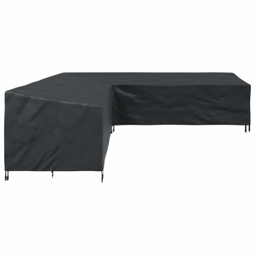 vidaXL Κάλυμμα επίπλων 325x325x80cm Ύφασμα Oxford 210D Σχήμα L 1 τεμ.