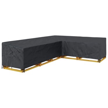 vidaXL Κάλυμμα επίπλων 355x275x80cm Ύφασμα Oxford 210D Σχήμα L 1 τεμ.