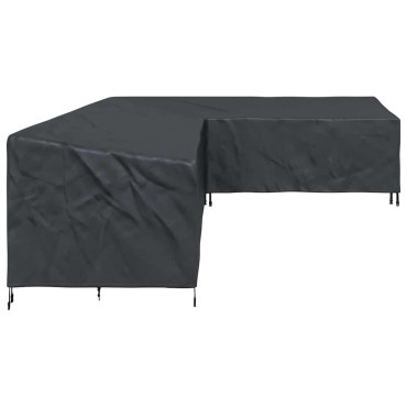 vidaXL Κάλυμμα επίπλων 355x275x80cm Ύφασμα Oxford 210D Σχήμα L 1 τεμ.