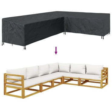 vidaXL Κάλυμμα επίπλων 355x275x80cm Ύφασμα Oxford 210D Σχήμα L 1 τεμ.