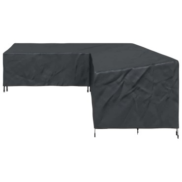 vidaXL Κάλυμμα επίπλων 355x275x80cm Ύφασμα Oxford 210D Σχήμα L 1 τεμ.