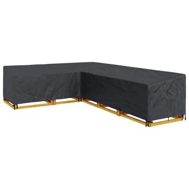 vidaXL Κάλυμμα επίπλων 355x275x80cm Ύφασμα Oxford 420D Σχήμα L 1 τεμ.