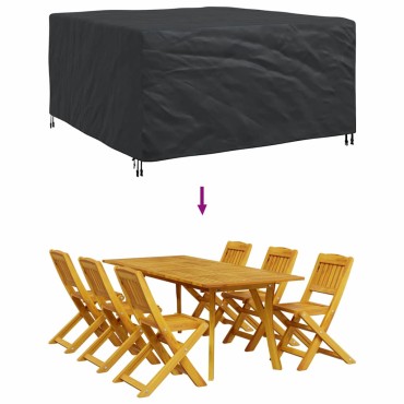 vidaXL Κάλυμμα επίπλων Μονόχρωμο Μαύρο 180x190x85cm 420D 1 τεμ.