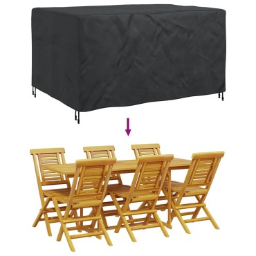 vidaXL Κάλυμμα επίπλων Μονόχρωμο Μαύρο 180x120x74cm 210D 1 τεμ.