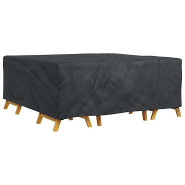 vidaXL Κάλυμμα επίπλων Μονόχρωμο Μαύρο 200x200x90cm 420D 1 τεμ.