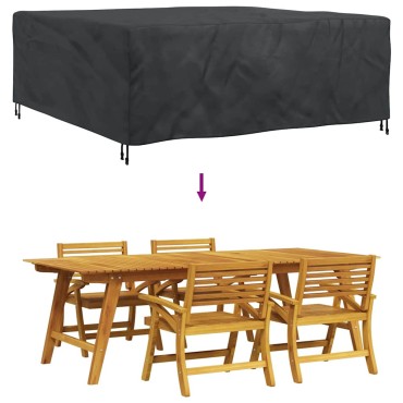 vidaXL Κάλυμμα επίπλων Μονόχρωμο Μαύρο 200x200x90cm 420D 1 τεμ.
