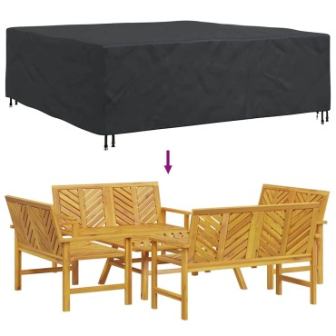 vidaXL Κάλυμμα επίπλων Μονόχρωμο Μαύρο 220x220x70cm 210D 1 τεμ.