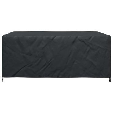 vidaXL Κάλυμμα επίπλων Μονόχρωμο Μαύρο 220x190x85cm 420D 1 τεμ.