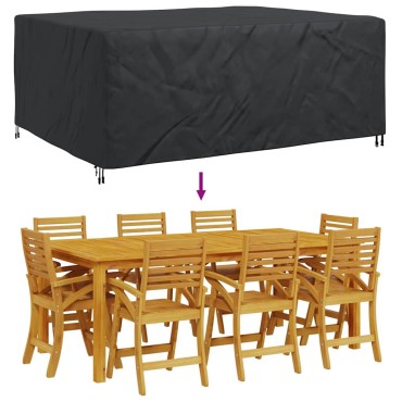 vidaXL Κάλυμμα επίπλων Μονόχρωμο Μαύρο 220x190x85cm 420D 1 τεμ.
