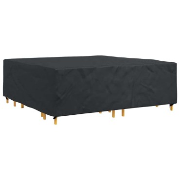 vidaXL Κάλυμμα επίπλων Μονόχρωμο Μαύρο 235x235x70cm 600D 1 τεμ.