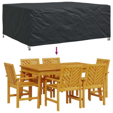 vidaXL Κάλυμμα επίπλων Μονόχρωμο Μαύρο 250x210x90cm 210D 1 τεμ.