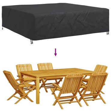 vidaXL Κάλυμμα επίπλων Μονόχρωμο Μαύρο 260x260x70cm 210D 1 τεμ.