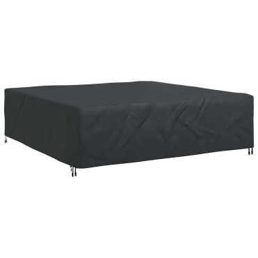 vidaXL Κάλυμμα επίπλων Μονόχρωμο Μαύρο 260x260x70cm 600D 1 τεμ.