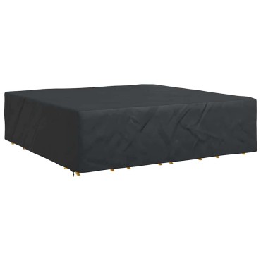 vidaXL Κάλυμμα επίπλων Μονόχρωμο Μαύρο 275x275x70cm 210D 1 τεμ.
