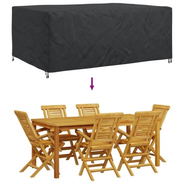 vidaXL Κάλυμμα επίπλων Μονόχρωμο Μαύρο 280x204x106cm 210D 1 τεμ.