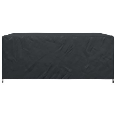 vidaXL Κάλυμμα επίπλων Μονόχρωμο Μαύρο 280x204x106cm 420D 1 τεμ.