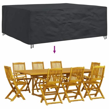 vidaXL Κάλυμμα επίπλων Μονόχρωμο Μαύρο 300x250x70cm 210D 1 τεμ.