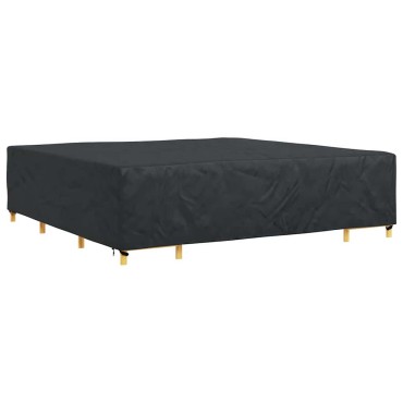 vidaXL Κάλυμμα επίπλων Μονόχρωμο Μαύρο 300x300x70cm 600D 1 τεμ.