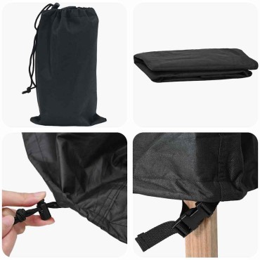 vidaXL Κάλυμμα επίπλων Μονόχρωμο Μαύρο 300x300x70cm 600D 1 τεμ.