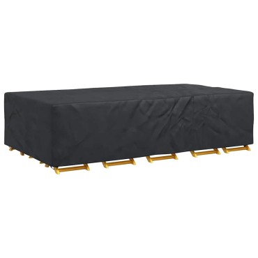 vidaXL Κάλυμμα επίπλων Μονόχρωμο Μαύρο 315x180x74cm 210D 1 τεμ.
