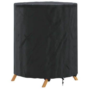 vidaXL Κάλυμμα Τραπέζι 62x62x70cm ύφασμα Γύρος Αδιάβροχο Μαύρο 1 τεμ.