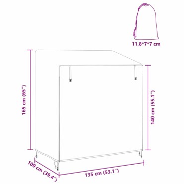 vidaXL Κάλυμμα για κούνια εξωτερικού χώρου 135x100x165cm 1 τεμ.