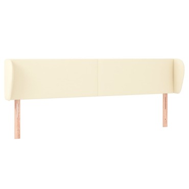 vidaXL Κεφαλάρι με Πτερύγια Κρεμ 163x23x78/88cm Συνθετικό Δέρμα 1 τεμ.