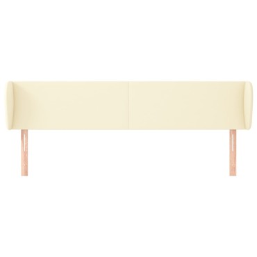 vidaXL Κεφαλάρι με Πτερύγια Κρεμ 163x23x78/88cm Συνθετικό Δέρμα 1 τεμ.