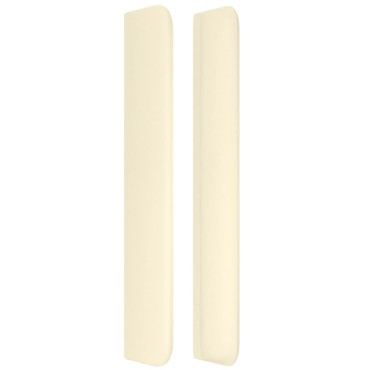 vidaXL Κεφαλάρι με Πτερύγια Κρεμ 83x16x118/128cm Συνθετικό Δέρμα 1 τεμ.