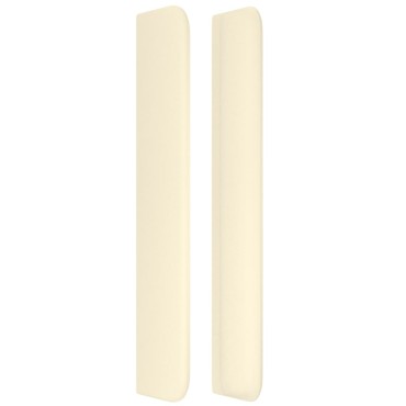 vidaXL Κεφαλάρι με Πτερύγια Κρεμ 163x16x118/128cm Συνθετικό Δέρμα 1 τεμ.