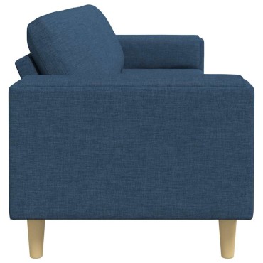 vidaXL Καναπές σαλονιού Μπλε 250x77x76cm Πολυεστέρας
