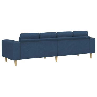vidaXL Καναπές σαλονιού Μπλε 250x77x76cm Πολυεστέρας