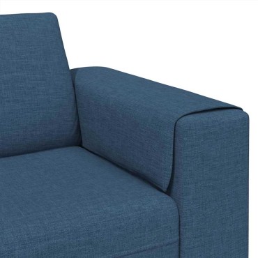 vidaXL Καναπές σαλονιού Μπλε 250x77x76cm Πολυεστέρας