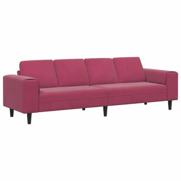 vidaXL Καναπές σαλονιού Κόκκινο 250x77x76cm