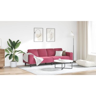 vidaXL Καναπές σαλονιού Κόκκινο 250x77x76cm