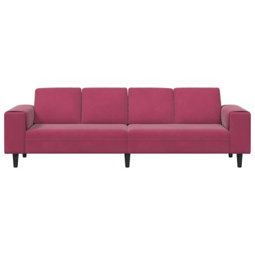 vidaXL Καναπές σαλονιού Κόκκινο 250x77x76cm