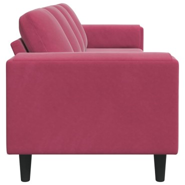 vidaXL Καναπές σαλονιού Κόκκινο 250x77x76cm