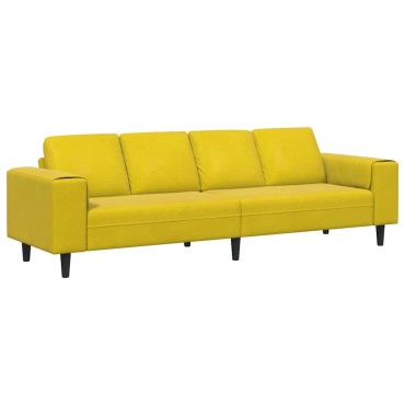 vidaXL Καναπές σαλονιού Κίτρινο 250x77x76cm