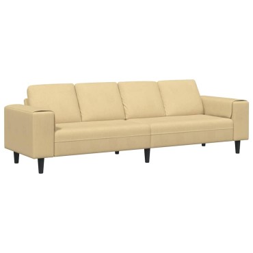 vidaXL Καναπές Γκρι Πράσινο 250x77x76cm Υφασμάτινο Κορντουρά
