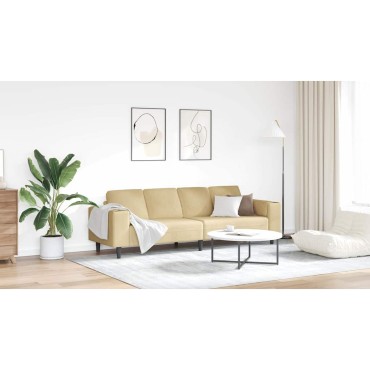 vidaXL Καναπές Γκρι Πράσινο 250x77x76cm Υφασμάτινο Κορντουρά