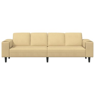 vidaXL Καναπές Γκρι Πράσινο 250x77x76cm Υφασμάτινο Κορντουρά